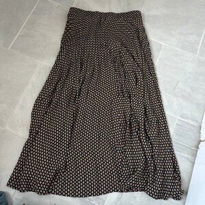 maxi patterned skirt